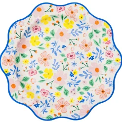 Sale Bonjour Fete Multicolor Full Floral Pattern Dinner Plates