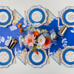 Sale Bonjour Fete Multicolor Full Floral Pattern Dinner Plates