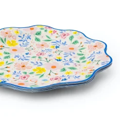 Sale Bonjour Fete Multicolor Full Floral Pattern Dinner Plates