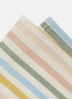 Outlet Heather Taylor Home Multi Stripe Spring Pastel Napkins