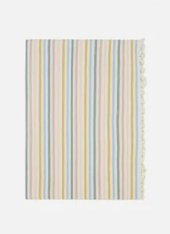 Heather Taylor Home Multi Stripe Spring Pastel Tablecloth
