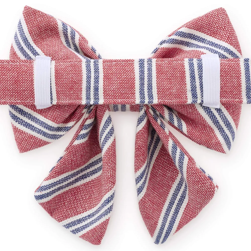 Clearance The Foggy Dog Nantucket Stripe Lady Dog Bow