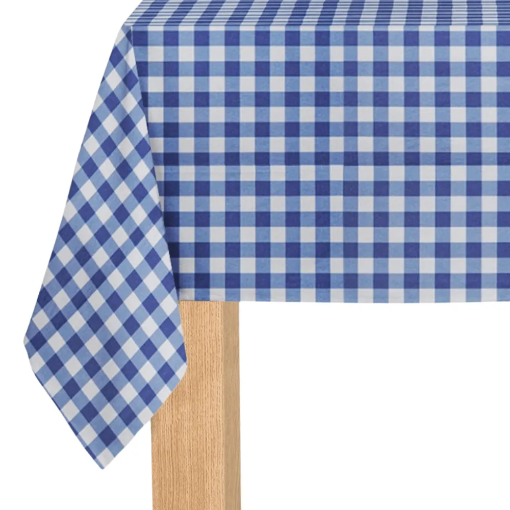 Coterie Party Supplies Navy Blue Gingham Paper Tablecloth