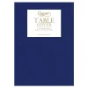 New Caspari Navy Blue Linen Like Table Cover