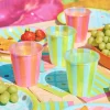 xo, Fetti Neon Stripe Iridescent Plastic Cups