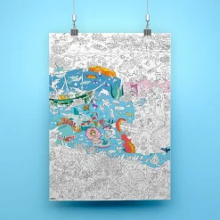 Discount OMY U.S. Ocean Giant Coloring Poster
