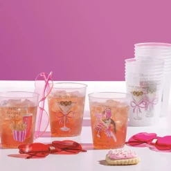 Best Mud Pie Olive Valentine's Party Cup & Glasses Set