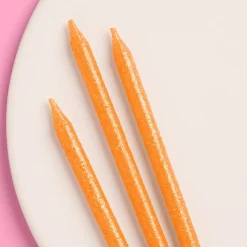 Online xo, Fetti Orange Glitter Birthday Candles