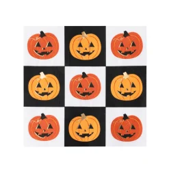 Clearance Bonjour Fete Orange Jack-O-Lantern Large Napkins