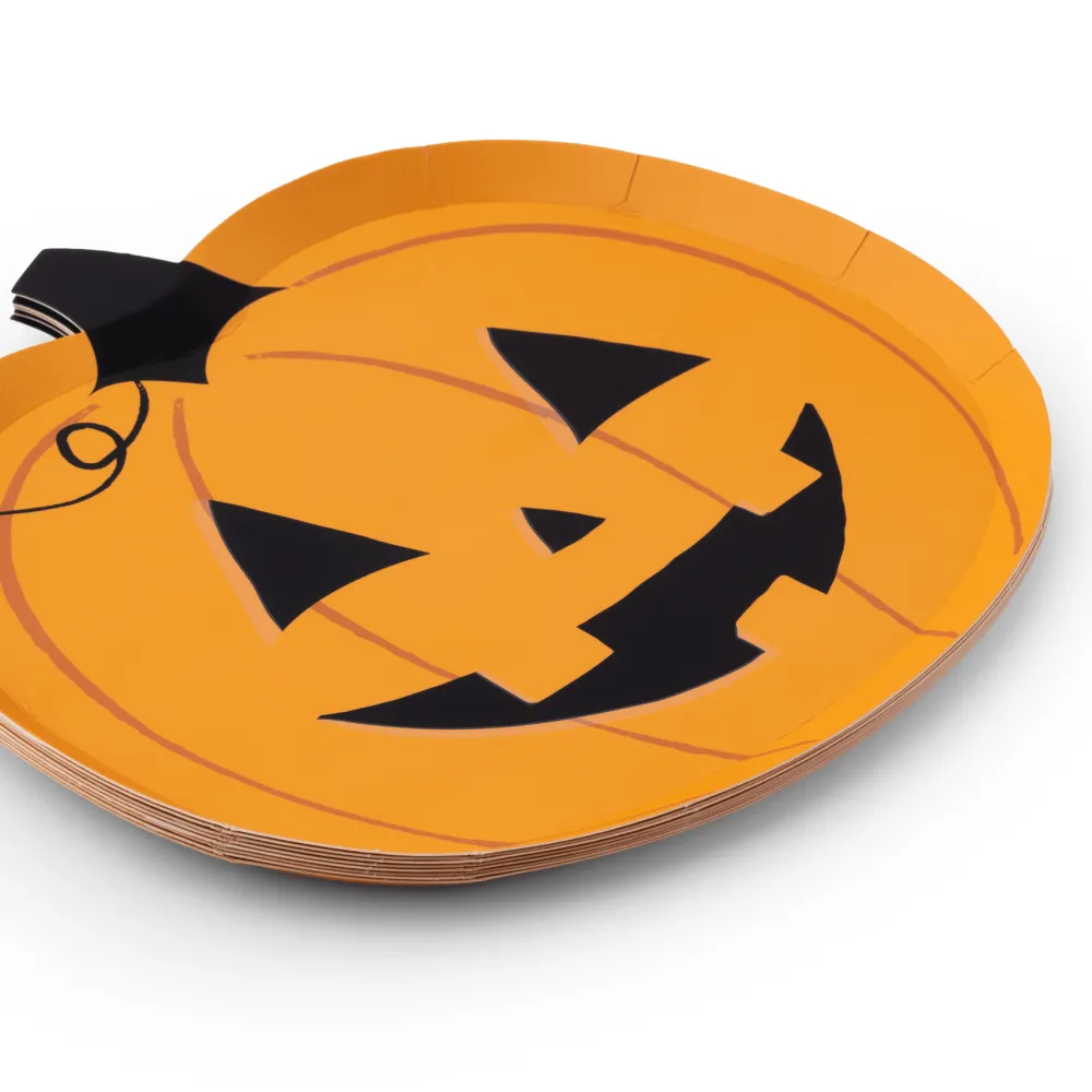 Online Bonjour Fete Orange Jack-O-Lantern Small Plates