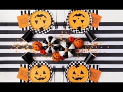 Online Bonjour Fete Orange Jack-O-Lantern Small Plates