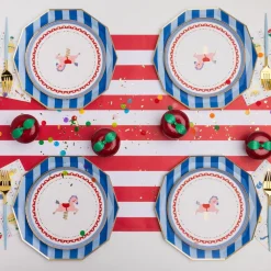 Discount Bonjour Fete Palisades Blue Signature Cabana Stripe Plates