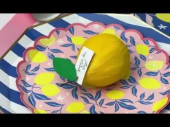 Discount Bonjour Fete Palisades Blue Signature Cabana Stripe Plates