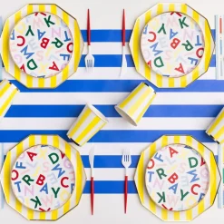 Outlet Bonjour Fete Palisades Blue Signature Cabana Stripe Table Runner