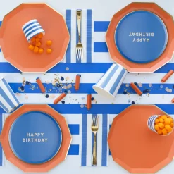 Outlet Bonjour Fete Palisades Blue Signature Cabana Stripe Table Runner