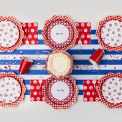 Outlet Bonjour Fete Palisades Blue Signature Cabana Stripe Table Runner