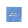 Hot Bonjour Fete Palisades Blue Signature Happy Birthday Cocktail Napkins
