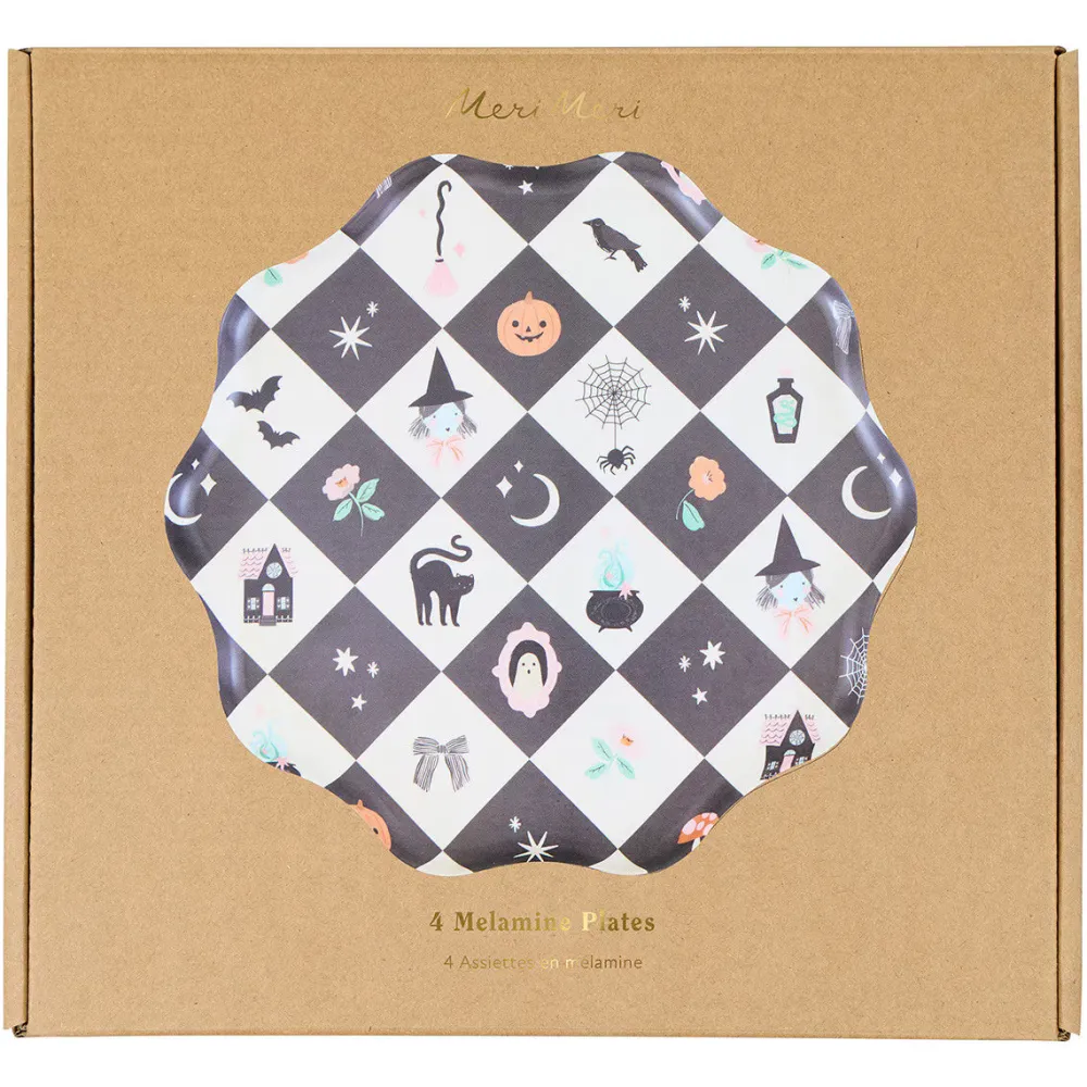 Best Meri Meri Patchwork Halloween Reusable Large Plates