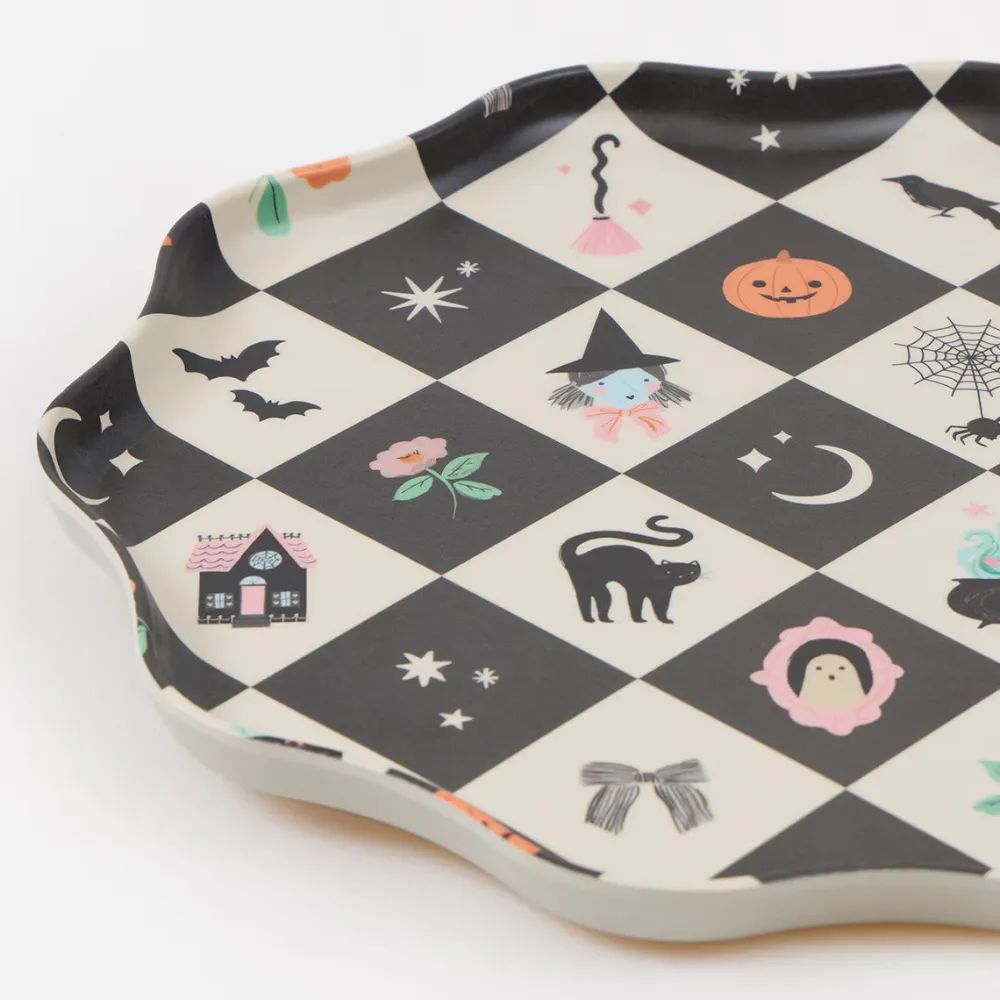 Best Meri Meri Patchwork Halloween Reusable Large Plates