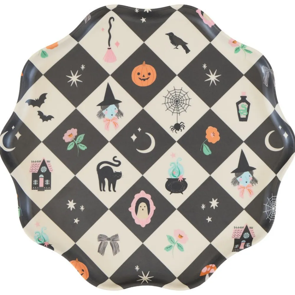 Best Meri Meri Patchwork Halloween Reusable Large Plates