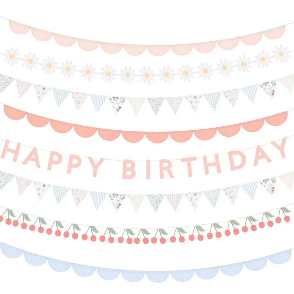 Meri Meri Patchwork Happy Birthday Garland Set