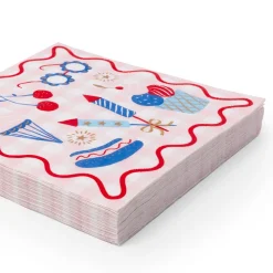 Best Bonjour Fete Patriotic Picnic Icon Large Napkins