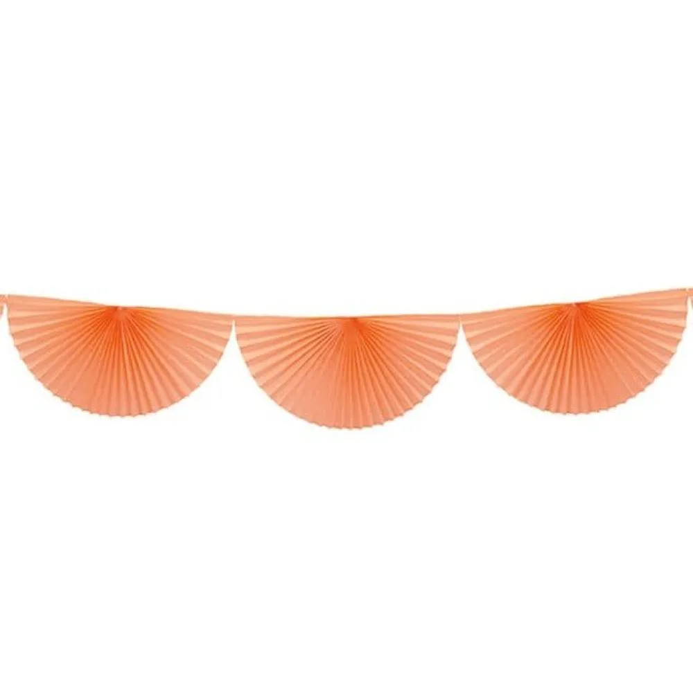 Online Devra Party Peach Bunting Fan Garland