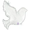 Clearance LA Balloons PEARL WHITE DOVE FOIL BALLOON *Last Ones Left*