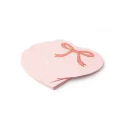 Sale Bonjour Fete Petal Pink Bow Heart Large Napkins