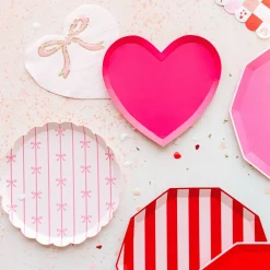 Sale Bonjour Fete Petal Pink Bow Heart Large Napkins