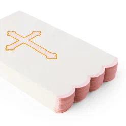 Online Bonjour Fete Petal Pink Cross Guest Towels