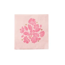 Sale Bonjour Fete Petal Pink Elegant Floral Cocktail Napkins
