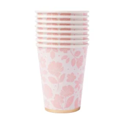 Online Bonjour Fete Petal Pink Elegant Floral Cups