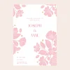 Sale Bonjour Fete Petal Pink Elegant Floral Digital Party Invitation Download