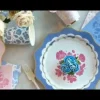 Clearance Bonjour Fete Petal Pink Elegant Floral Dinner Plates