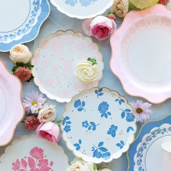 Clearance Bonjour Fete Petal Pink Elegant Floral Dinner Plates