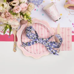 Clearance Bonjour Fete Petal Pink Elegant Floral Dinner Plates