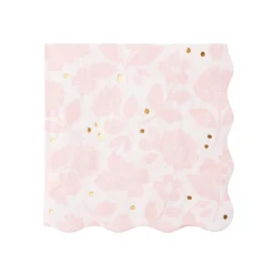 Hot Bonjour Fete Petal Pink Elegant Floral Dinner Napkins