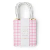 Outlet Bonjour Fete Petal Pink Gingham Favor Bags