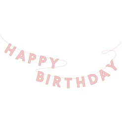Outlet Bonjour Fete Petal Pink Happy Birthday Banner