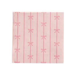 New Bonjour Fete Petal Pink Signature Bow Large Napkins