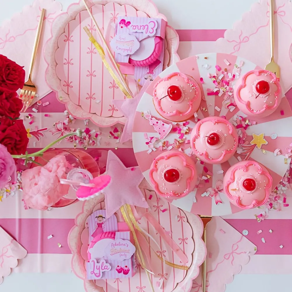 New Bonjour Fete Petal Pink Signature Bow Small Plates