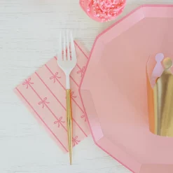 Outlet Bonjour Fete Petal Pink Signature Bow Small Napkins