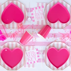 Clearance Bonjour Fete Petal Pink Signature Cabana Stripe Plates