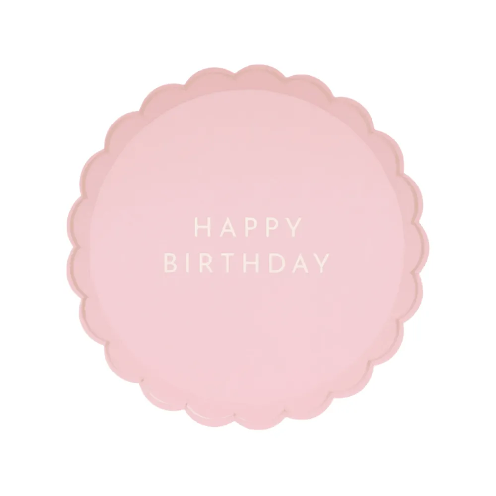 Hot Bonjour Fete Petal Pink Signature Happy Birthday Small Plates