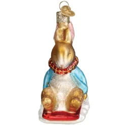New Old World Christmas Peter Rabbit On Sled Ornament