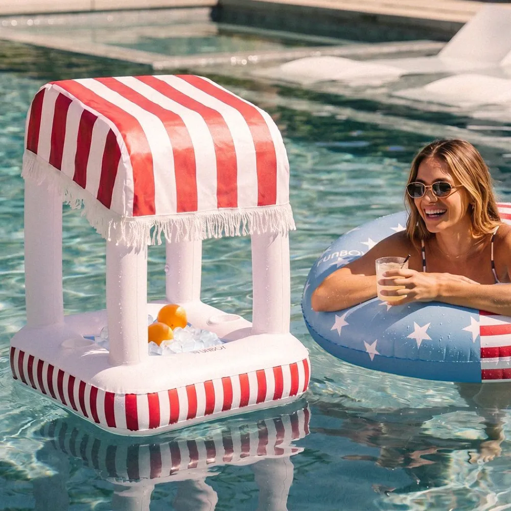 Discount Funboy Petite Inflatable Pool Bar, Red White & Blue