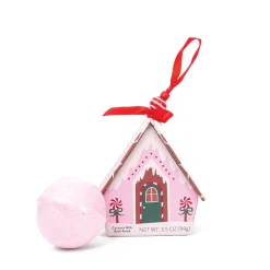 Sale Cait + Co Pink Bath Bomb Christmas House Ornament