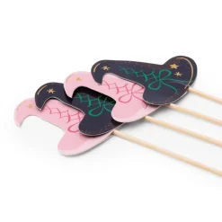 Online Bonjour Fete Pink & Black Witch Hat Cupcake Toppers