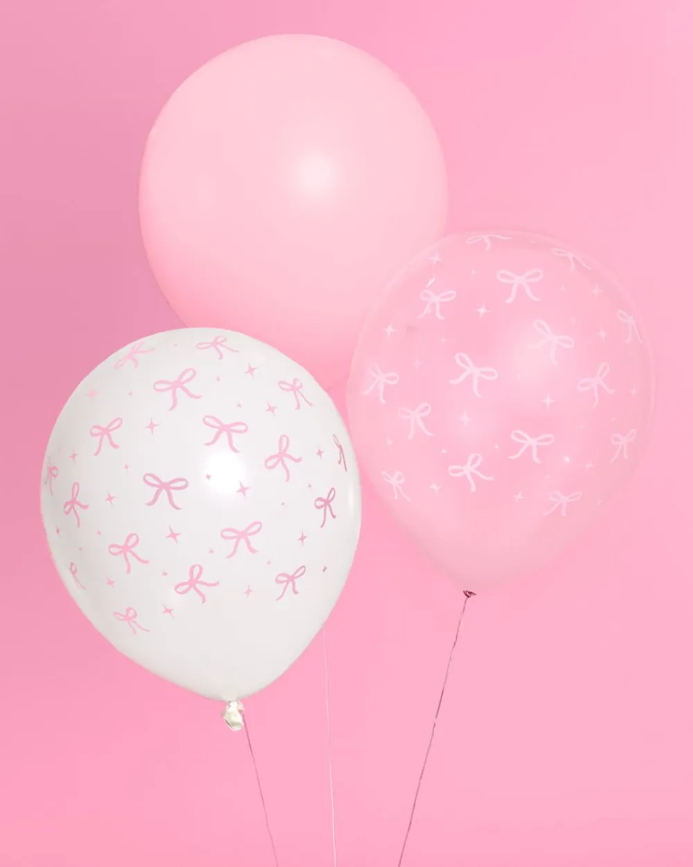 Hot xo, Fetti Pink Bow Bridal Latex Balloons